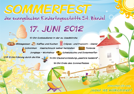 Plakat Sommerfest Kita Abenteuerhaus